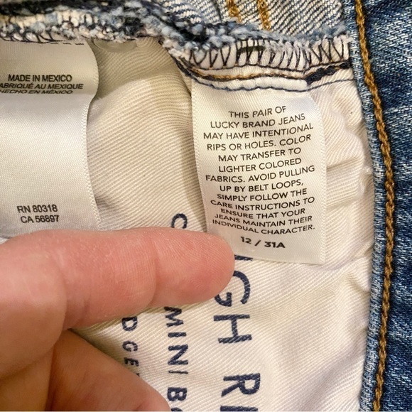Lucky Brand 12 High Rise Jeans Crop Mini Boot Bridgette Womens Stretch - Picture 10 of 16